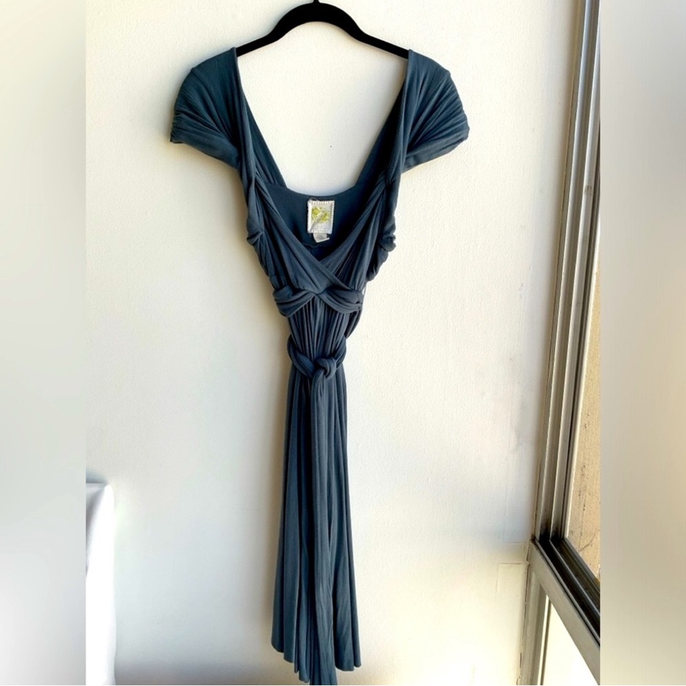 Anthropologie black mid length dress